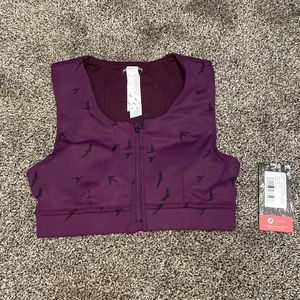 NWT Oiselle Flyout Zip Bra 04